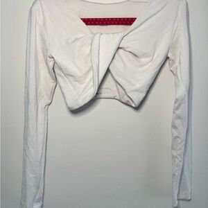 Stylish White Twist Front Crop Top